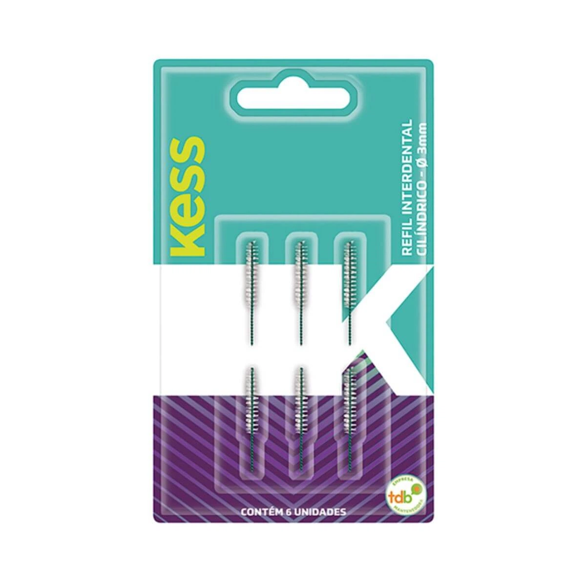 REFIL ESCOVA INTERDENTAL KESS CILÍNDRICO 3MM - 6 UNIDADES — KESS | Farmácia Resyla