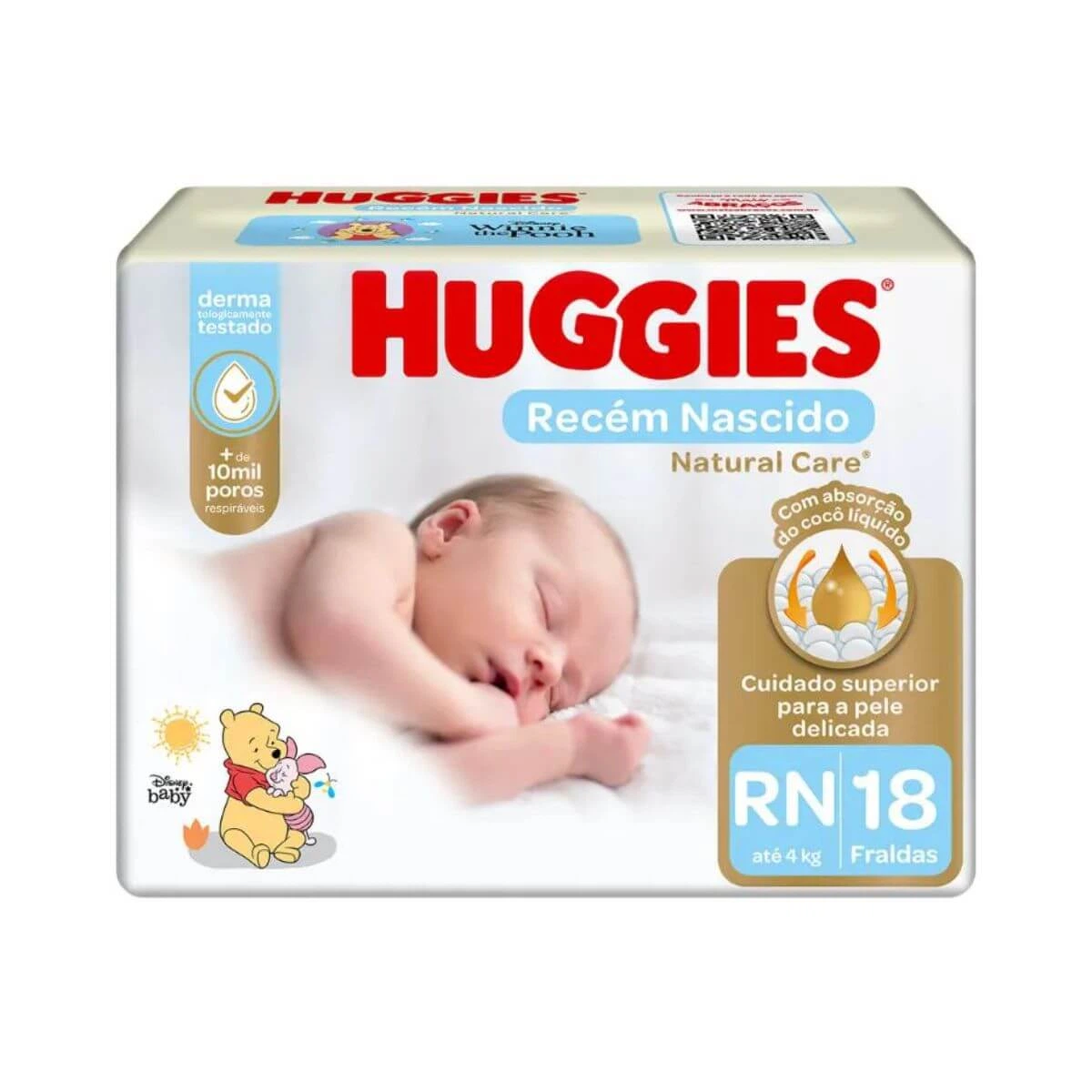 FRALDA HUGGIES NATURAL CARE RN C/18UN — Huggies | Farmácia Resyla