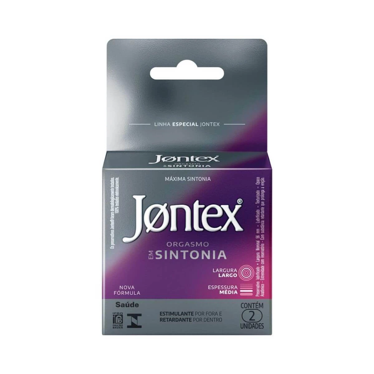 PRESERVATIVO JONTEX ORGASMO EM SINTONIA 2UN — Jontex | Farmácia Resyla