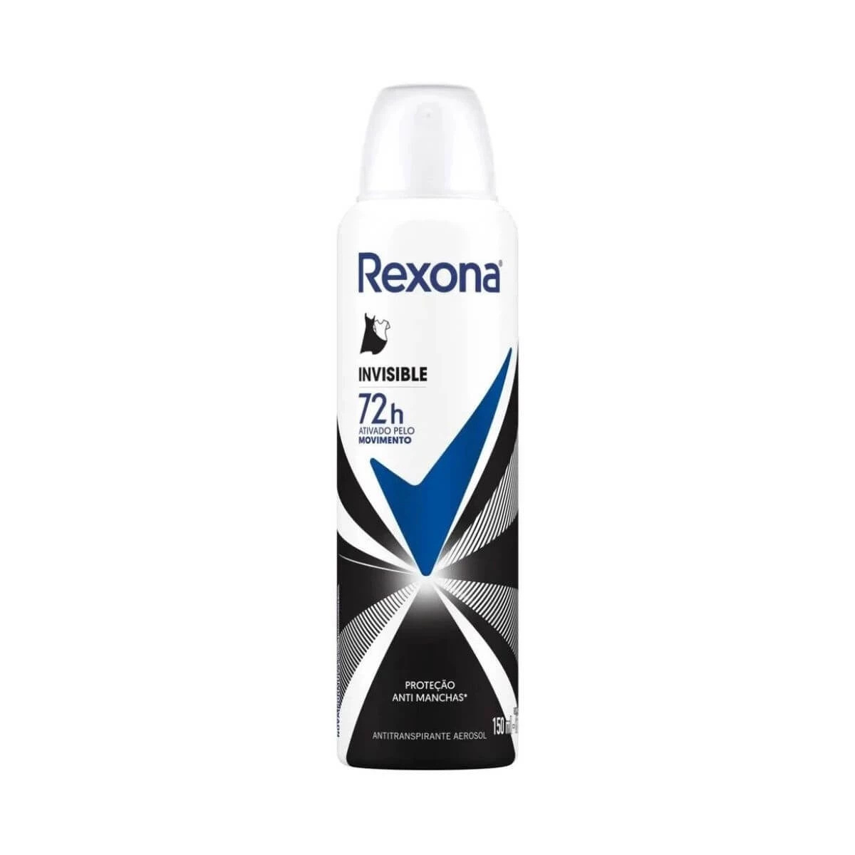 DESODORANTE ANTITRANSPIRANTE AEROSOL REXONA INVISIBLE FEMININA 150ML — Rexona | Farmácia Resyla