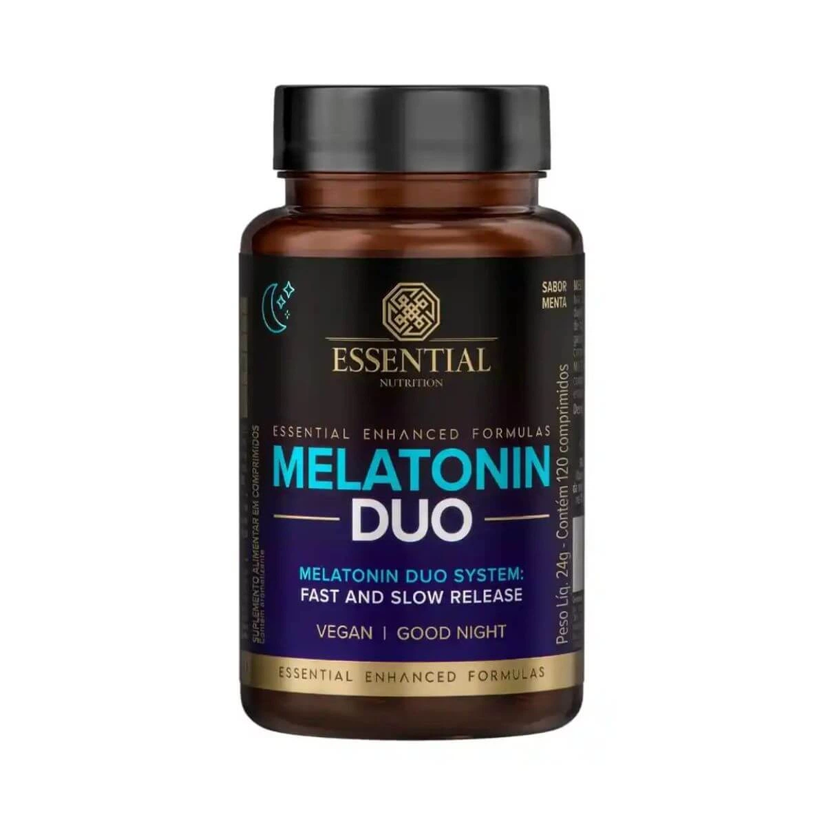 MELATONIN DUO MELATONINA 120CP SABOR MENTA ESSENTIAL — Essential | Farmácia Resyla