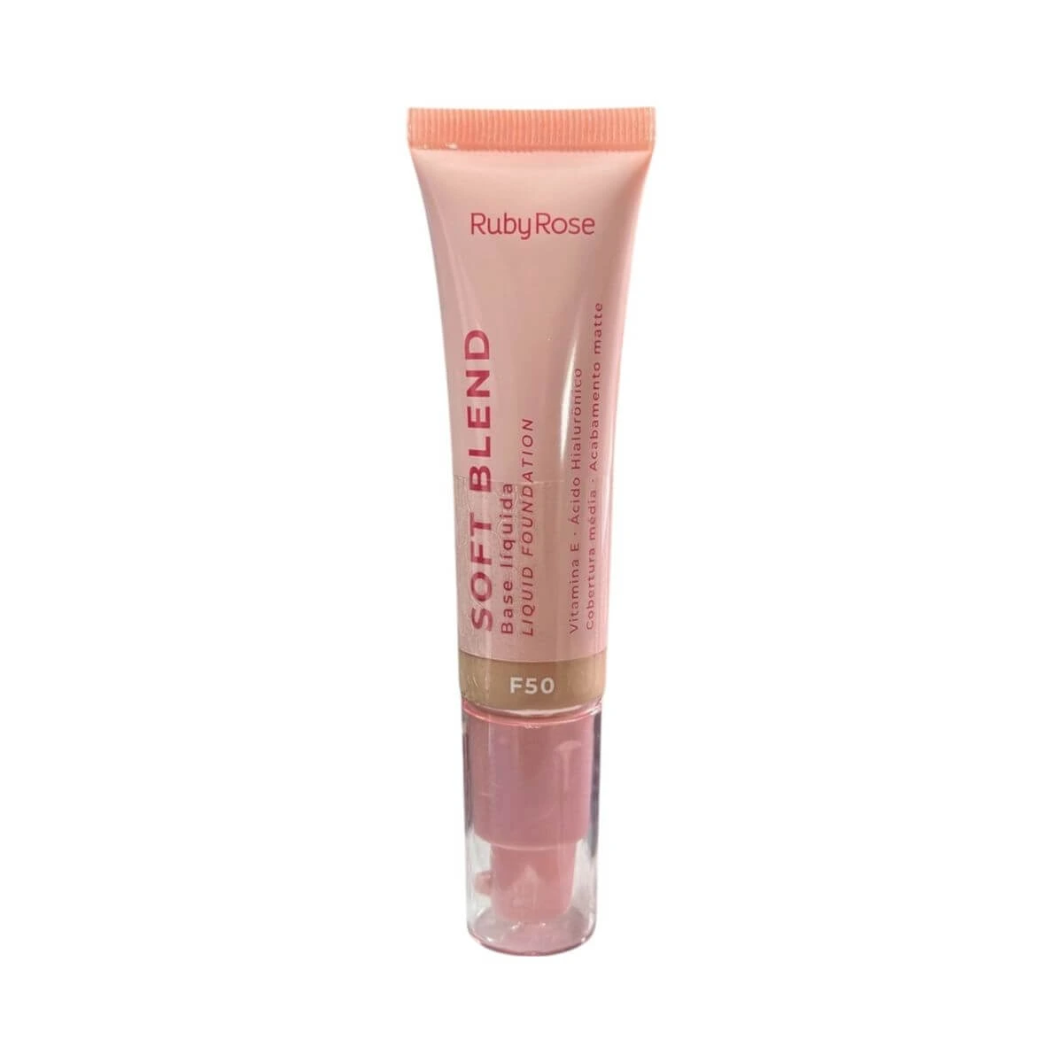 BASE LÍQUIDA SOFT BLEND COR F50 30G - RUBY ROSE — Ruby Rose | Farmácia Resyla