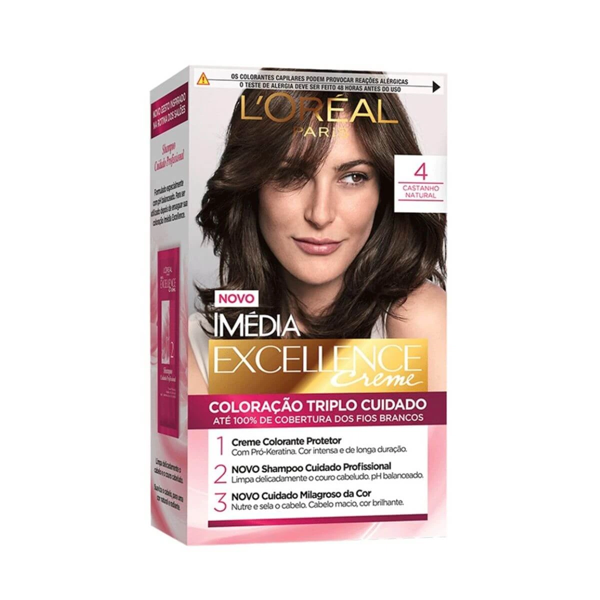 TINTA IMÉDIA EXCELLENCE 4.0 CASTANHO NATURAL — L'Oréal Paris Imédia Excellence | Farmácia Resyla