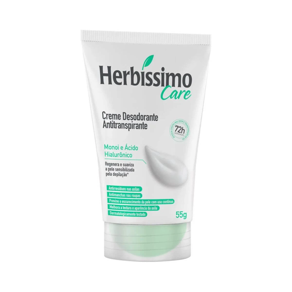 DESODORANTE EM CREME HERBISSIMO CARE MONOI E HIALURÔNICO 55G — Herbíssimo | Farmácia Resyla
