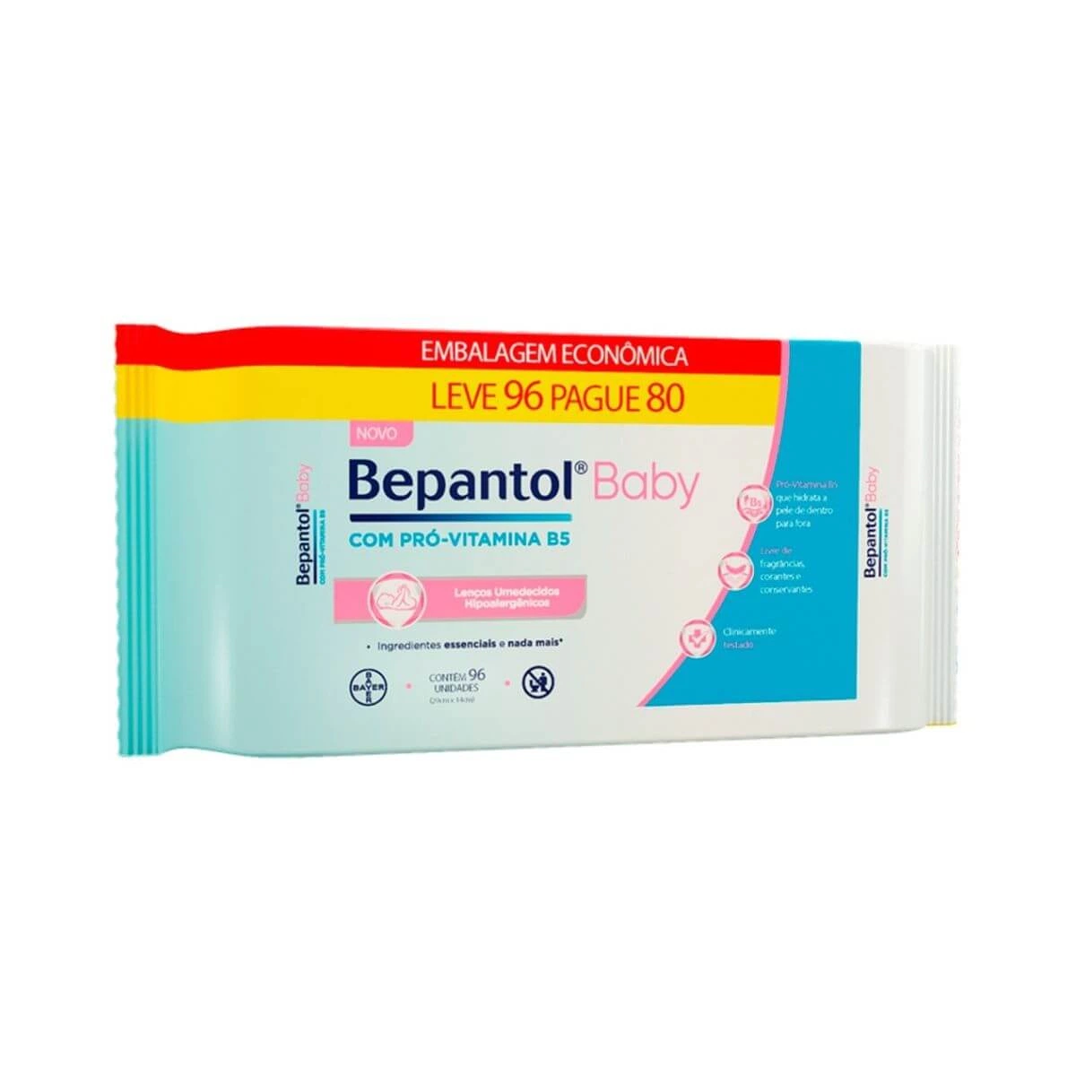 LENÇO UMEDECIDO BEPANTOL BABY LEVE 96 PAGUE 80 — Bepantol | Farmácia Resyla