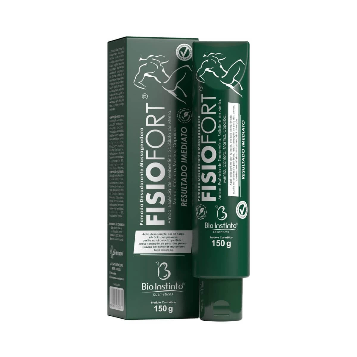 POMADA FISIOFORT MASSAGEADORA VERDE BIO INSTINTO 150G — Bio Instinto | Farmácia Resyla
