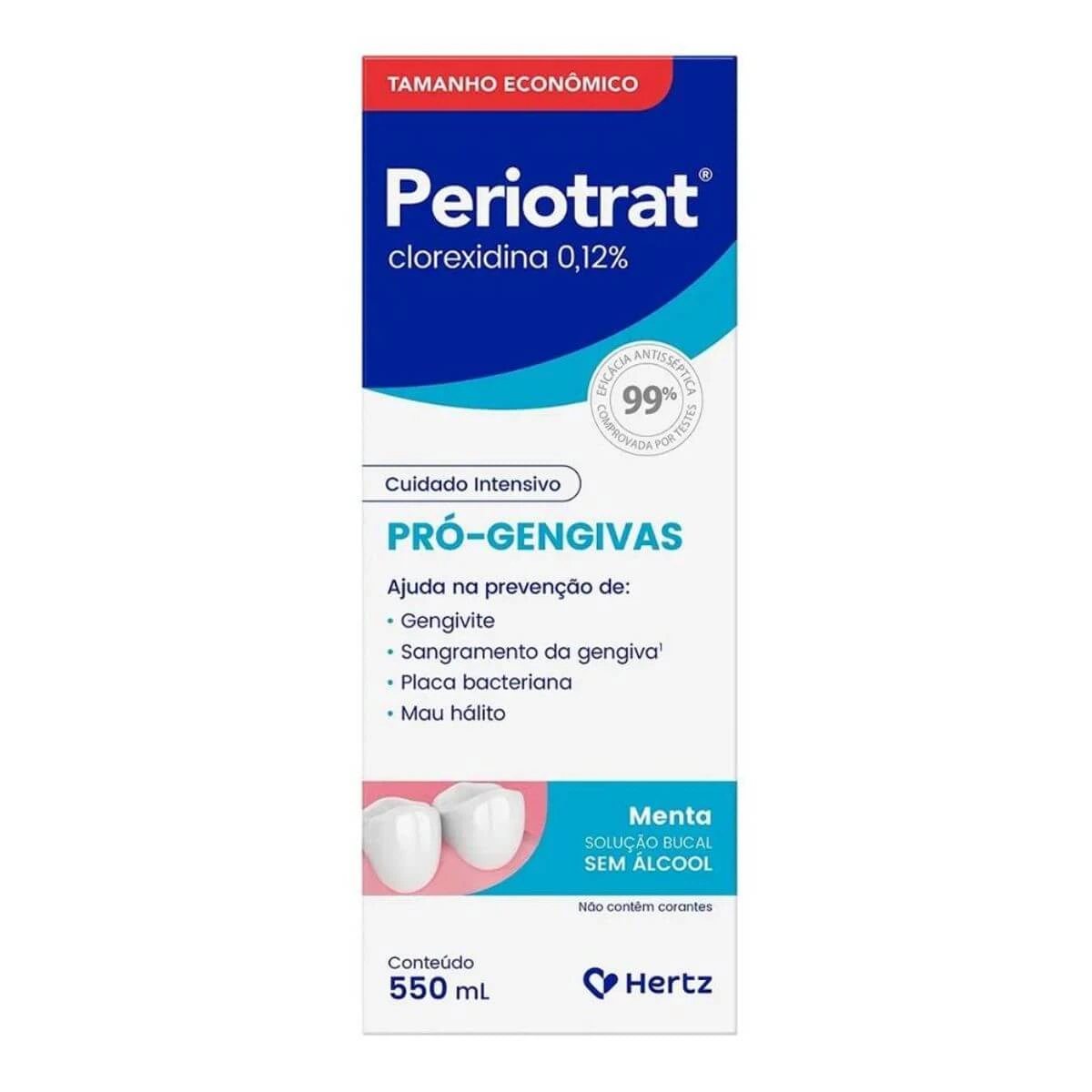PERIOTRAT CLOREX 0,12% SOL BUCAL 550ML - HERTZ — Hertz | Farmácia Resyla