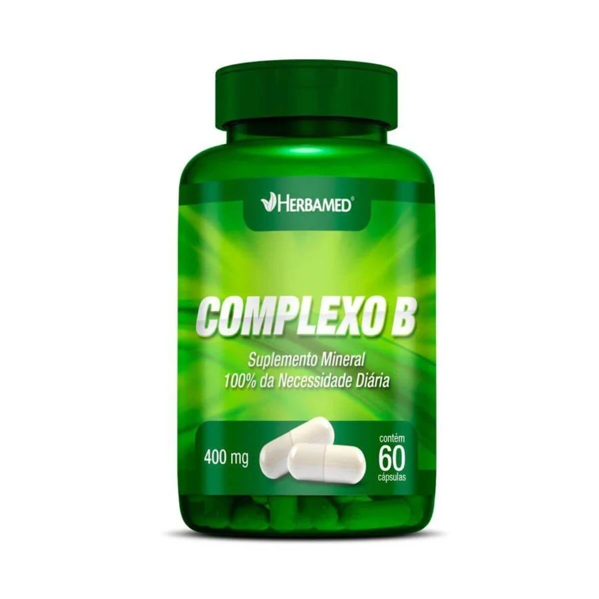COMPLEXO B 400MG 60CAPS - HERBAMED — Herbamed | Farmácia Resyla