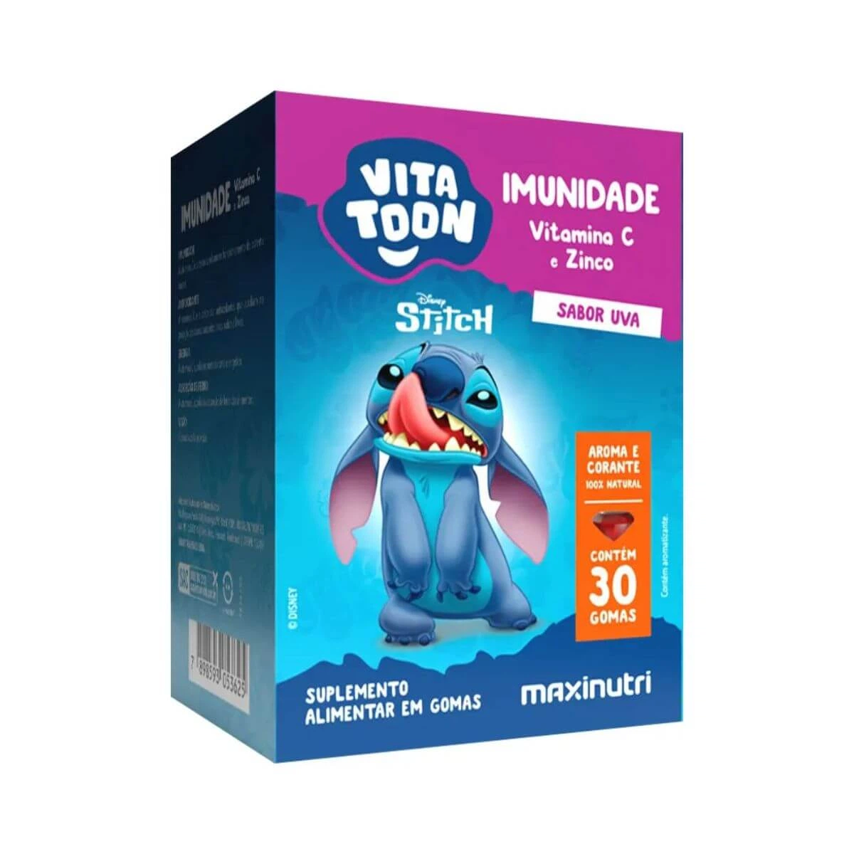 VITATOON STITCH IMUNIDADE UVA 30GOMAS - MAXINUTRI — Maxinutri | Farmácia Resyla