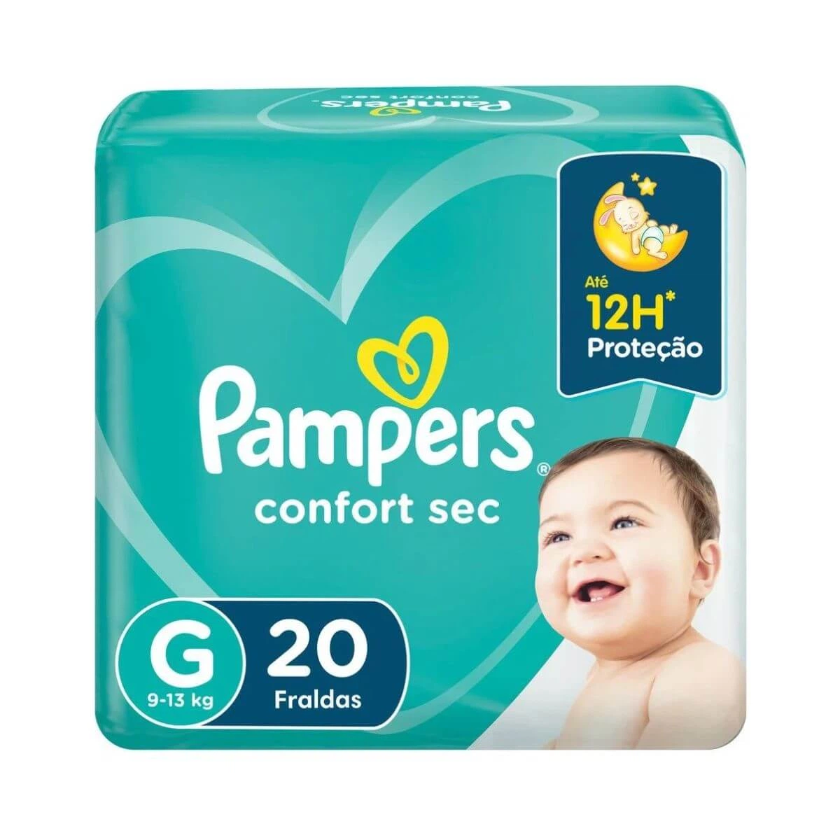 FRALDA PAMPERS CONFORT SEC PACOTÃO G C/20UN — Pampers | Farmácia Resyla