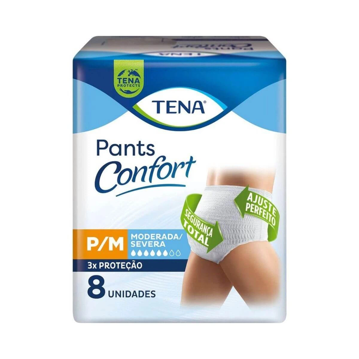 FRALDA GERIÁTRICA TENA PANTS CONFORT P/M C/8UN — Tena | Farmácia Resyla