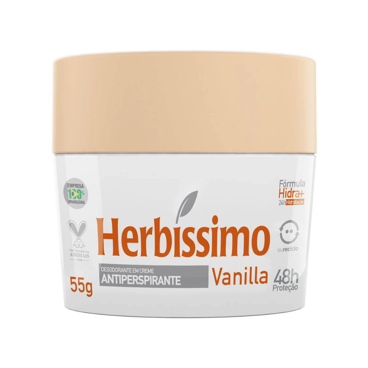 DESODORANTE ANTITRANSPIRANTE CREME HERBÍSSIMO VANILLA 55G — Herbíssimo | Farmácia Resyla