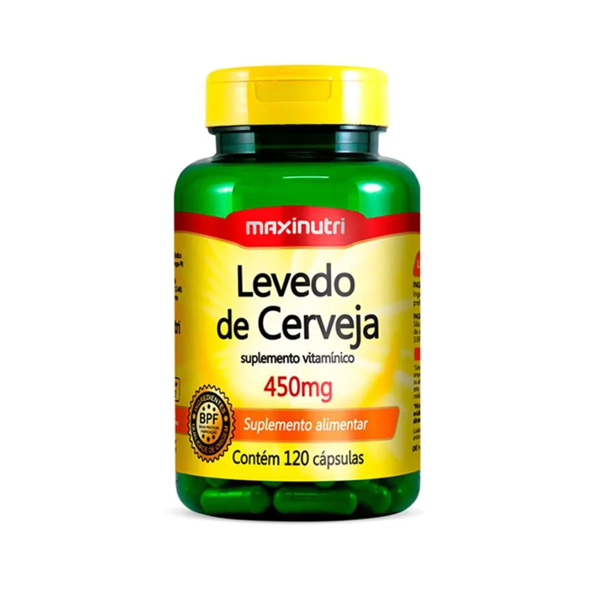 LEVEDO DE CERVEJA 450MG 120CAPS - MAXINUTRI — Maxinutri | Farmácia Resyla