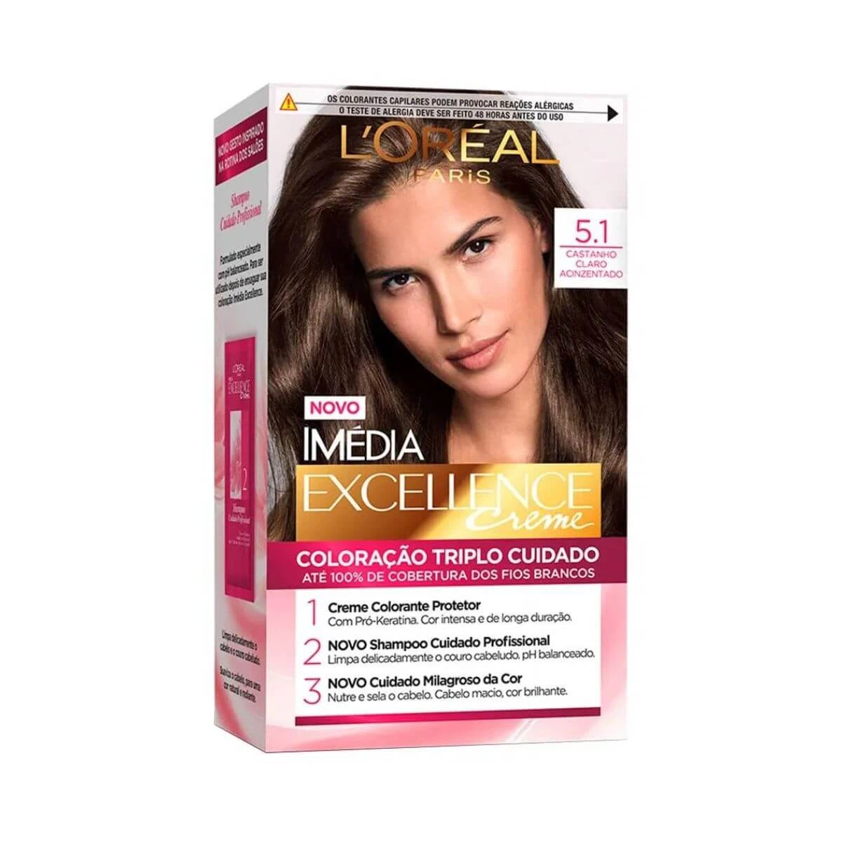 TINTA IMÉDIA EXCELLENCE 5.1 CASTANHO CLARO ACINZENTADO — L'Oréal Paris Imédia Excellence | Farmácia Resyla