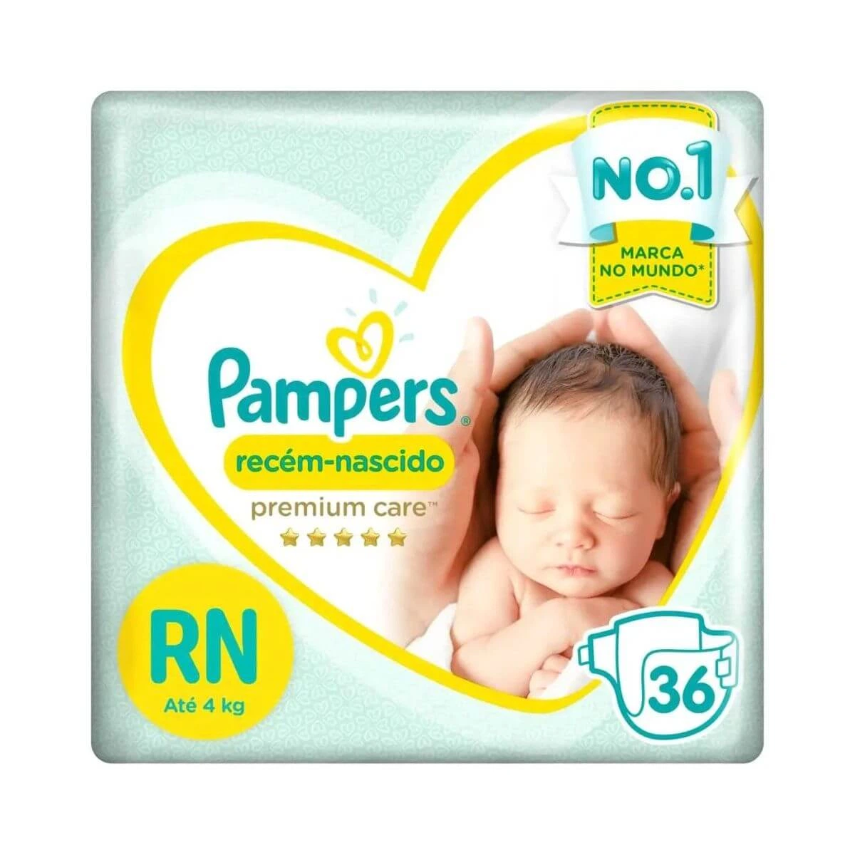 FRALDA PAMPERS PREMIUM CARE RN ATÉ 4KG C/36UN — Pampers | Farmácia Resyla