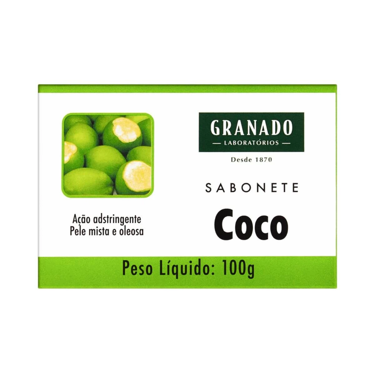 SABONETE EM BARRA GRANADO COCO 100G — Granado | Farmácia Resyla