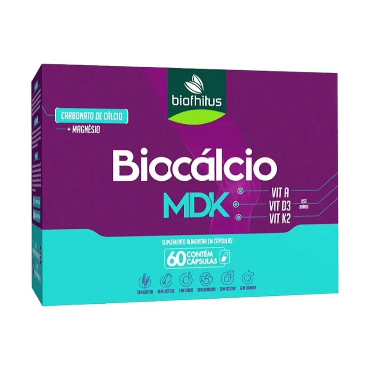 BIOCALCIO MDK 60CAPS - BIOFHITUS — Biofhitus | Farmácia Resyla
