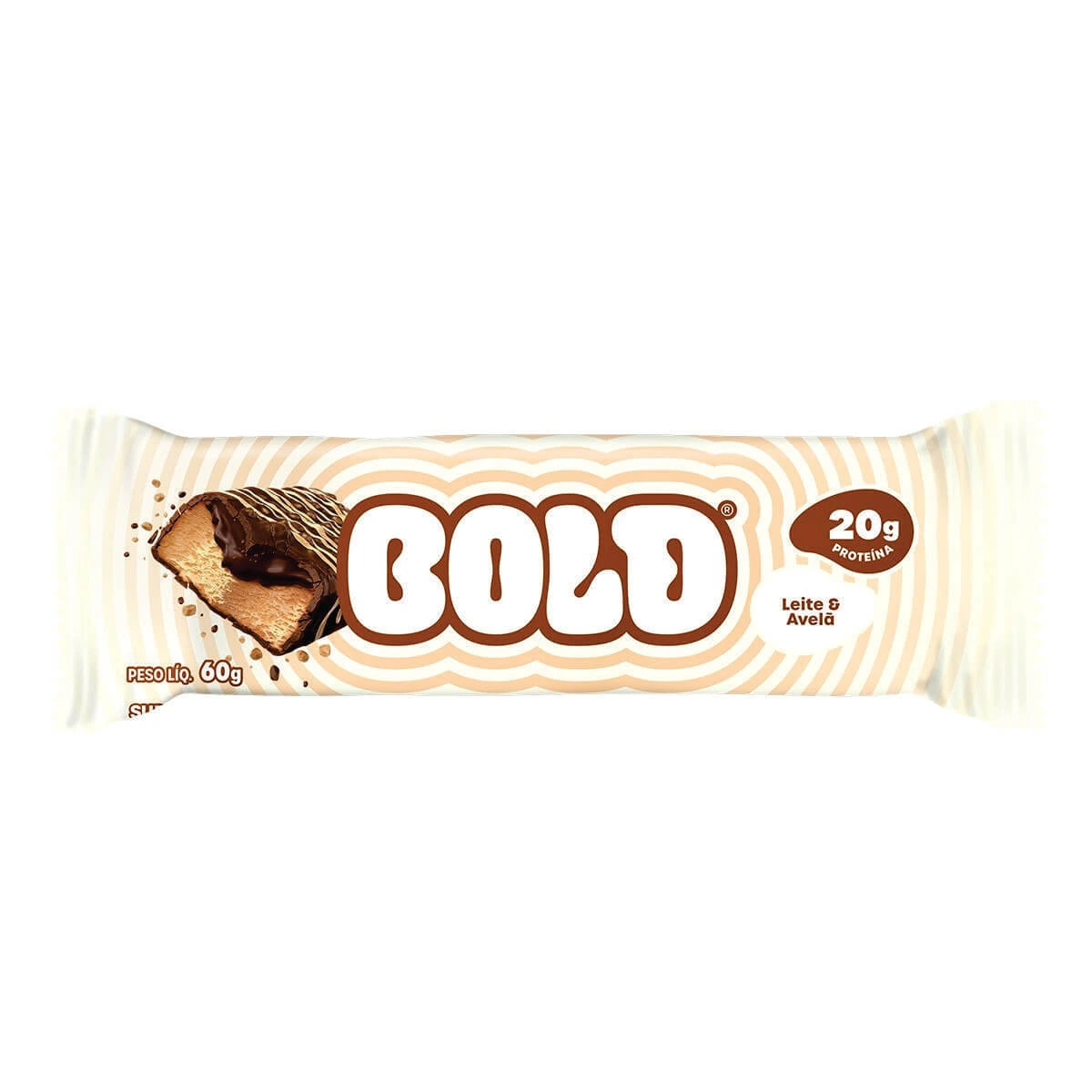 BARRA DE PROTEÍNA BOLD LEITE E AVELÃ 60G — Bold Snacks | Farmácia Resyla