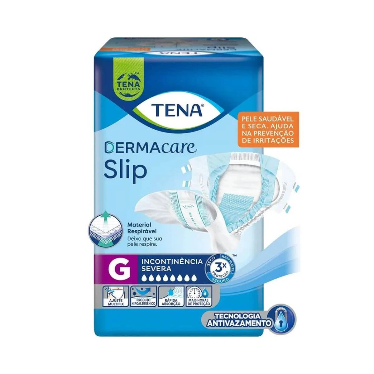 FRALDA GERIÁTRICA TENA DERMACARE SLIP G C/8UN — Tena | Farmácia Resyla