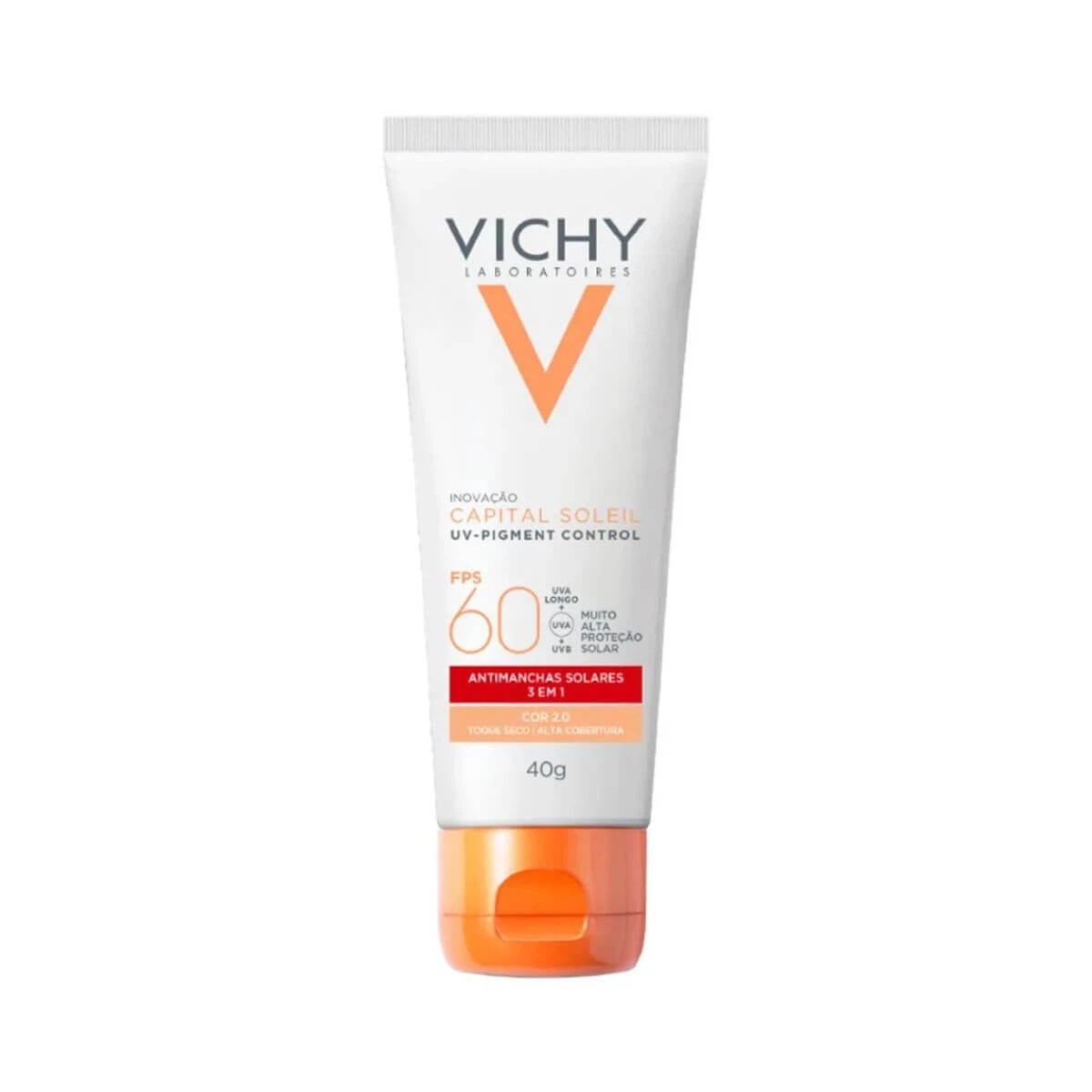 PROTETOR SOLAR VICHY UV-PIGMENT CONTROL FPS60 COR 2.0 40G — Vichy | Farmácia Resyla