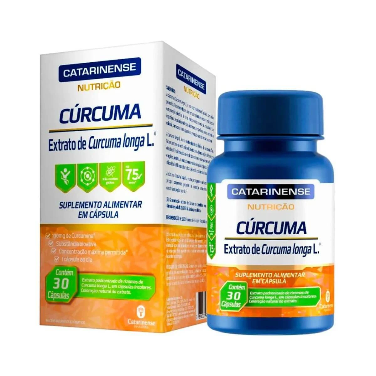 CÚRCUMA NUTRIÇÃO 130MG 30 CÁPSULAS - CATARINENSE — Catarinense | Farmácia Resyla