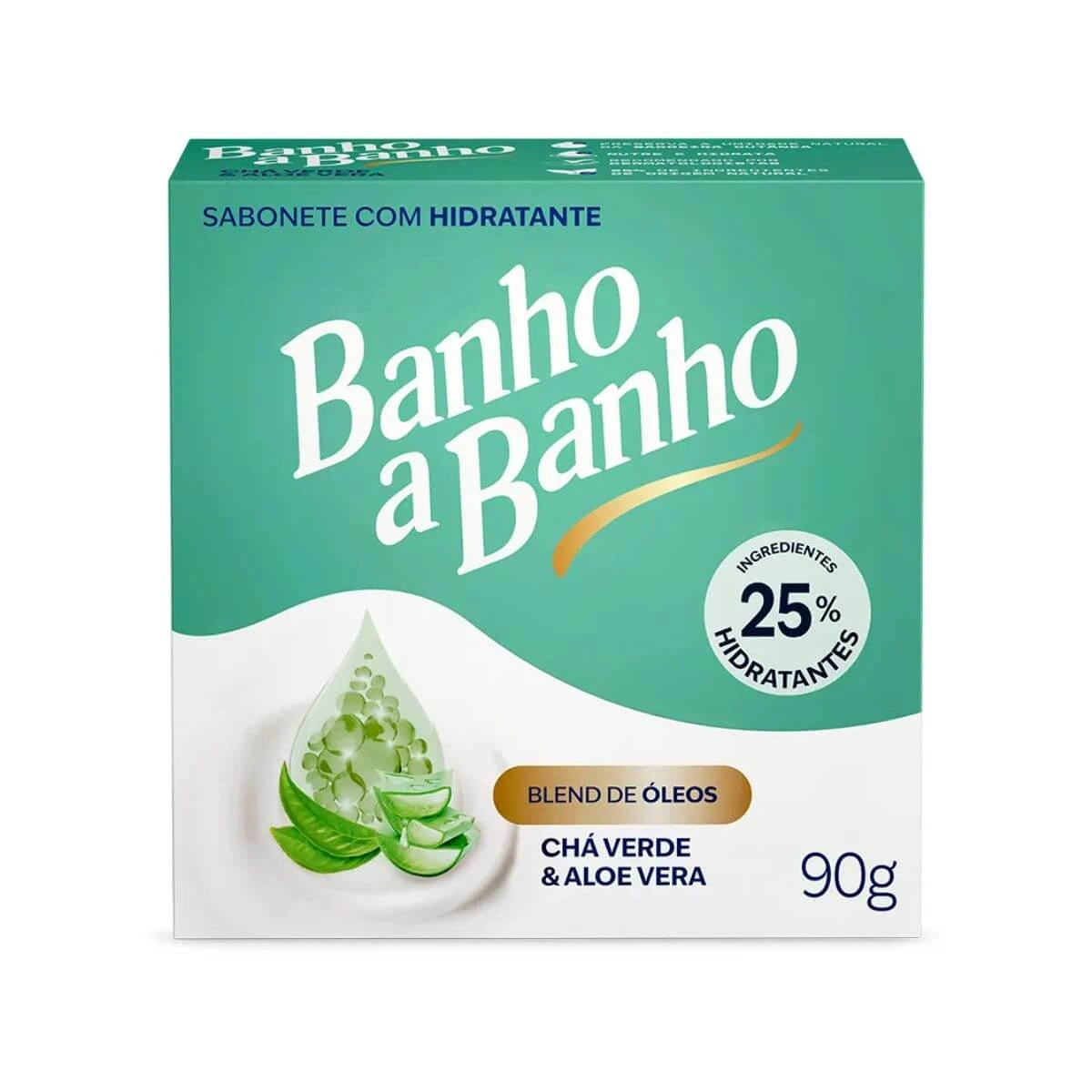 SABONETE EM BARRA BANHO A BANHO CHÁ VERDE E ALOE VERA 90G — Banho a Banho | Farmácia Resyla