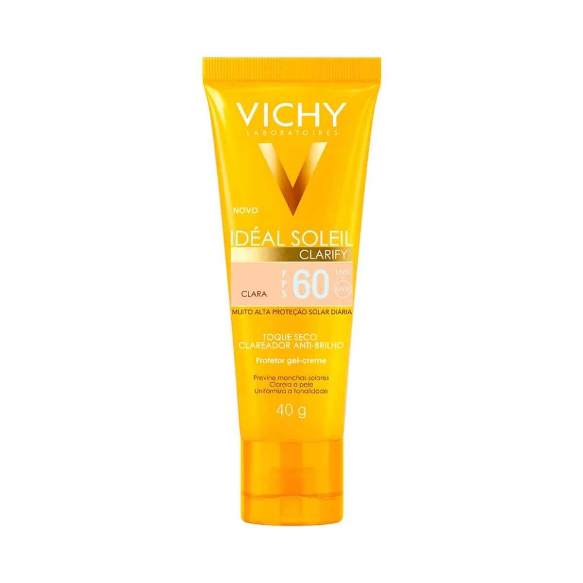 PROTETOR FACIAL VICHY IDEAL SOLEIL FPS60 CLARIFY CLARA 40G — Vichy | Farmácia Resyla