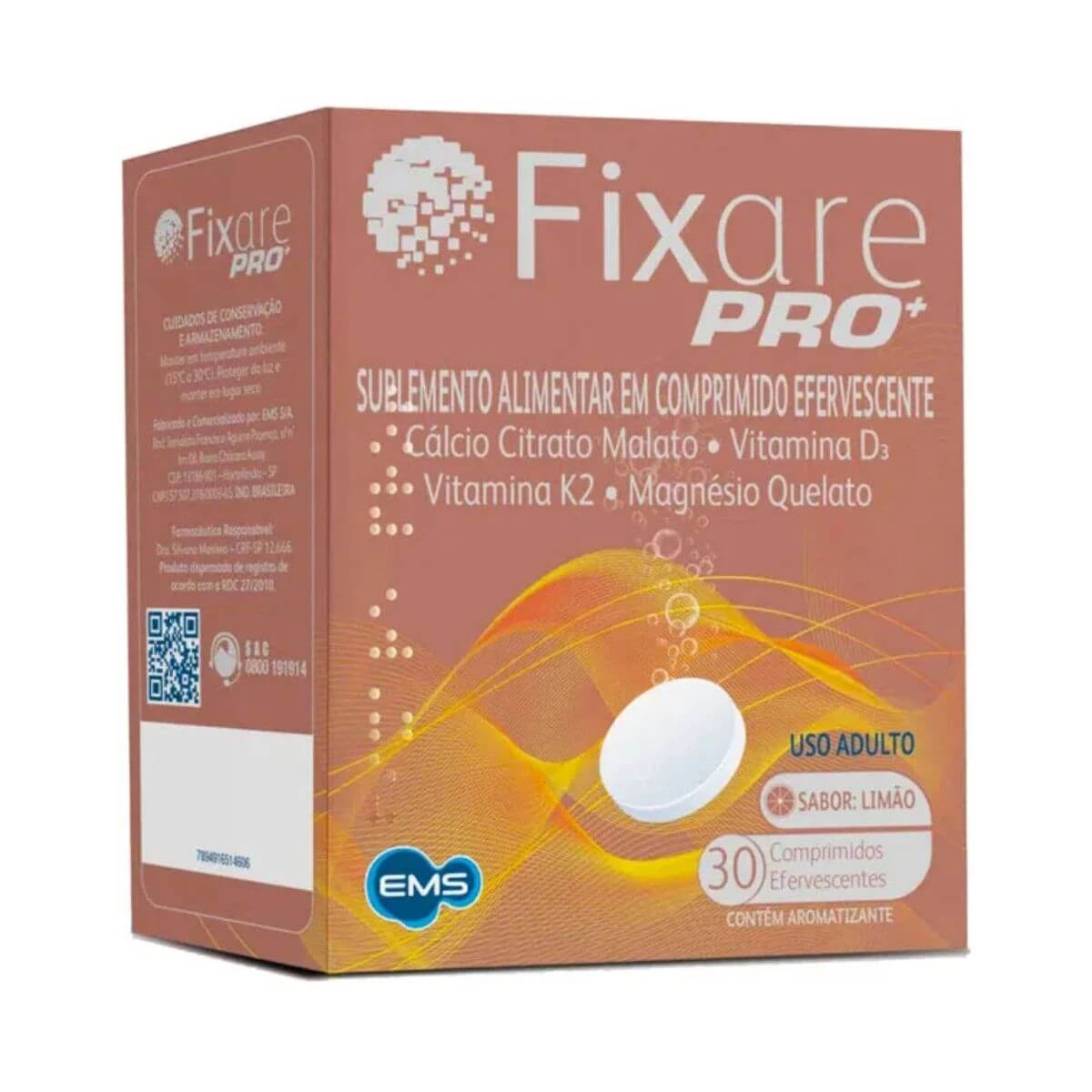 CÁLCIO MDK FIXARE PRO+ SABOR LIMÃO 30 CCOMPRIMIDOS EFEVERSCENTE - EMS — EMS | Farmácia Resyla