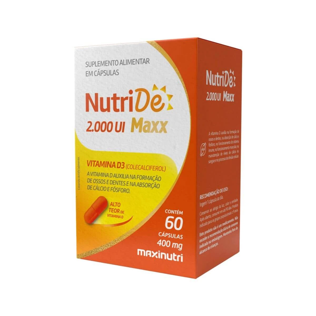 NUTRIDE VITAMINA D 2.000 UI 60CAPS - MAXINUTRI — Maxinutri | Farmácia Resyla