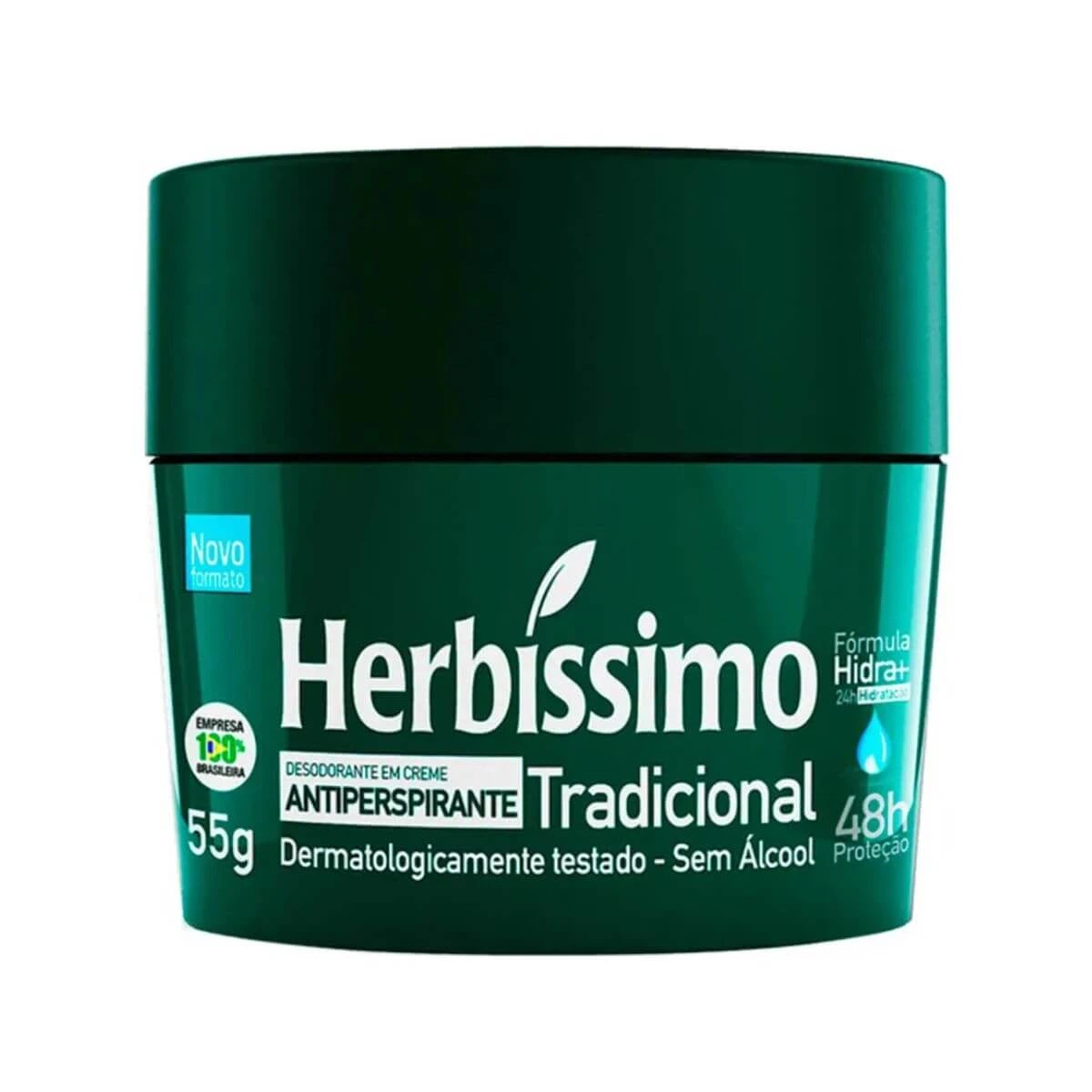 DESODORANTE ANTITRANSPIRANTE CREME HERBÍSSIMO TRADICIONAL 55G — Herbíssimo | Farmácia Resyla