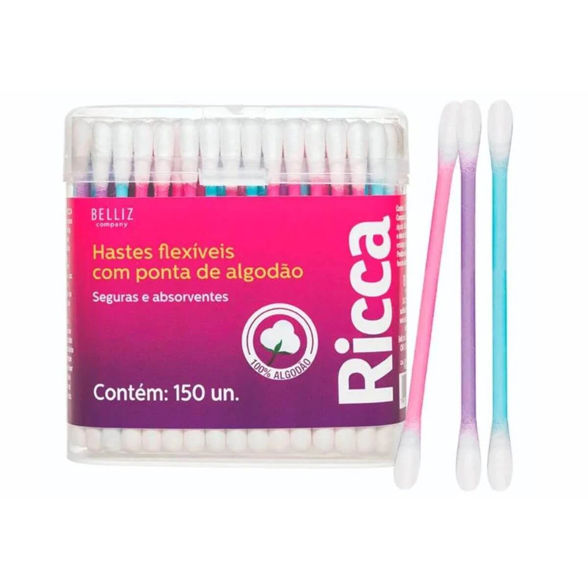 HASTES FLEXÍVEIS RICCA C/150UN — Ricca | Farmácia Resyla