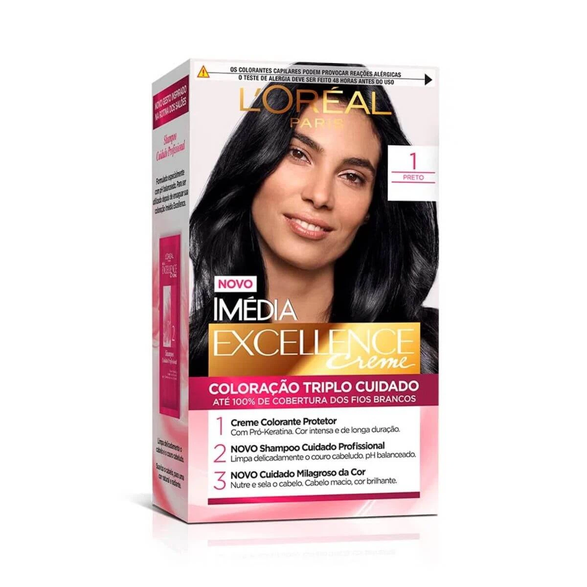 TINTA IMÉDIA EXCELLENCE 1.0 PRETO — L'Oréal Paris Imédia Excellence | Farmácia Resyla