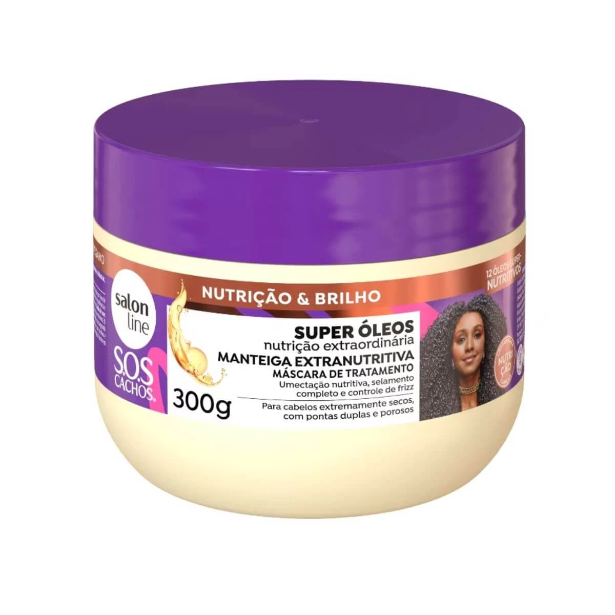 MÁSCARA SALON LINE S.O.S CACHOS SUPER ÓLEOS MANTEIGA EXTRANUTRITIVA 300G — Salon Line | Farmácia Resyla