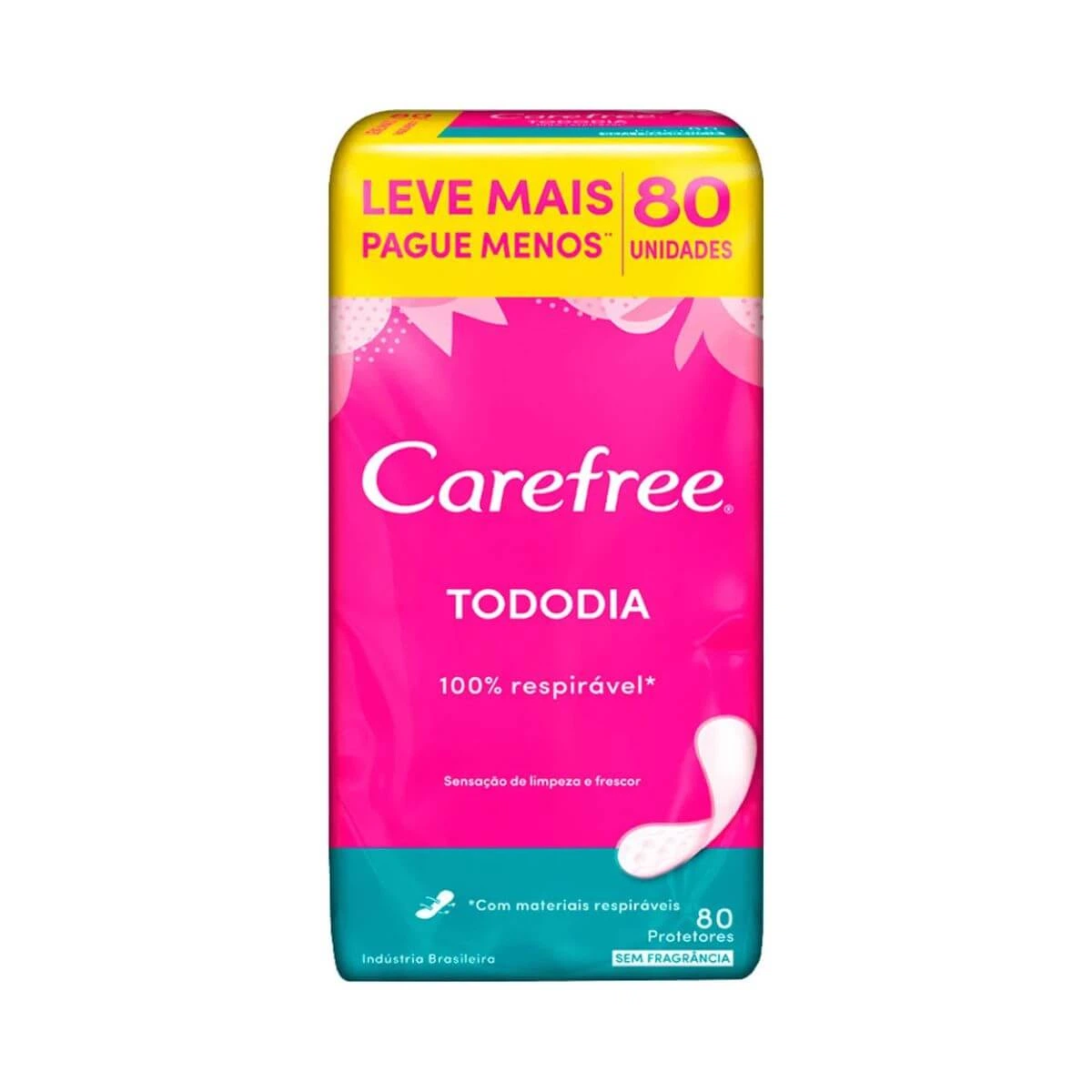 PROTETOR DIÁRIO CAREFREE TODO DIA SEM PERFUME 80UN — Carefree | Farmácia Resyla