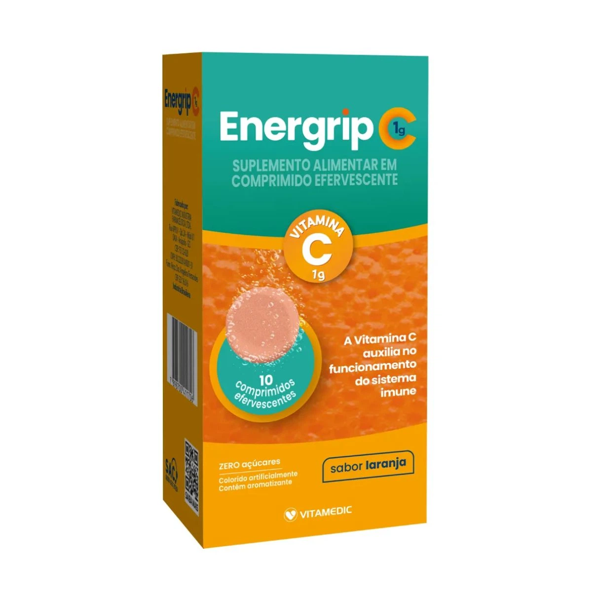 ENERGRIP C 1G 10CP EFERV - VITAMEDIC — Vitamedic | Farmácia Resyla