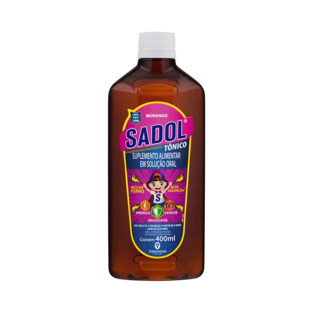 SADOL SABOR MORANGO 400ML - CATARINENSE — Catarinense | Farmácia Resyla