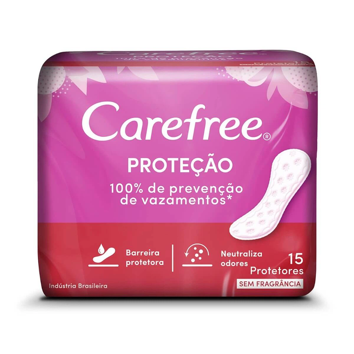 PROTETOR DIÁRIO CAREFREE PROTEÇÃO SEM PERFUME 15UN — Carefree | Farmácia Resyla