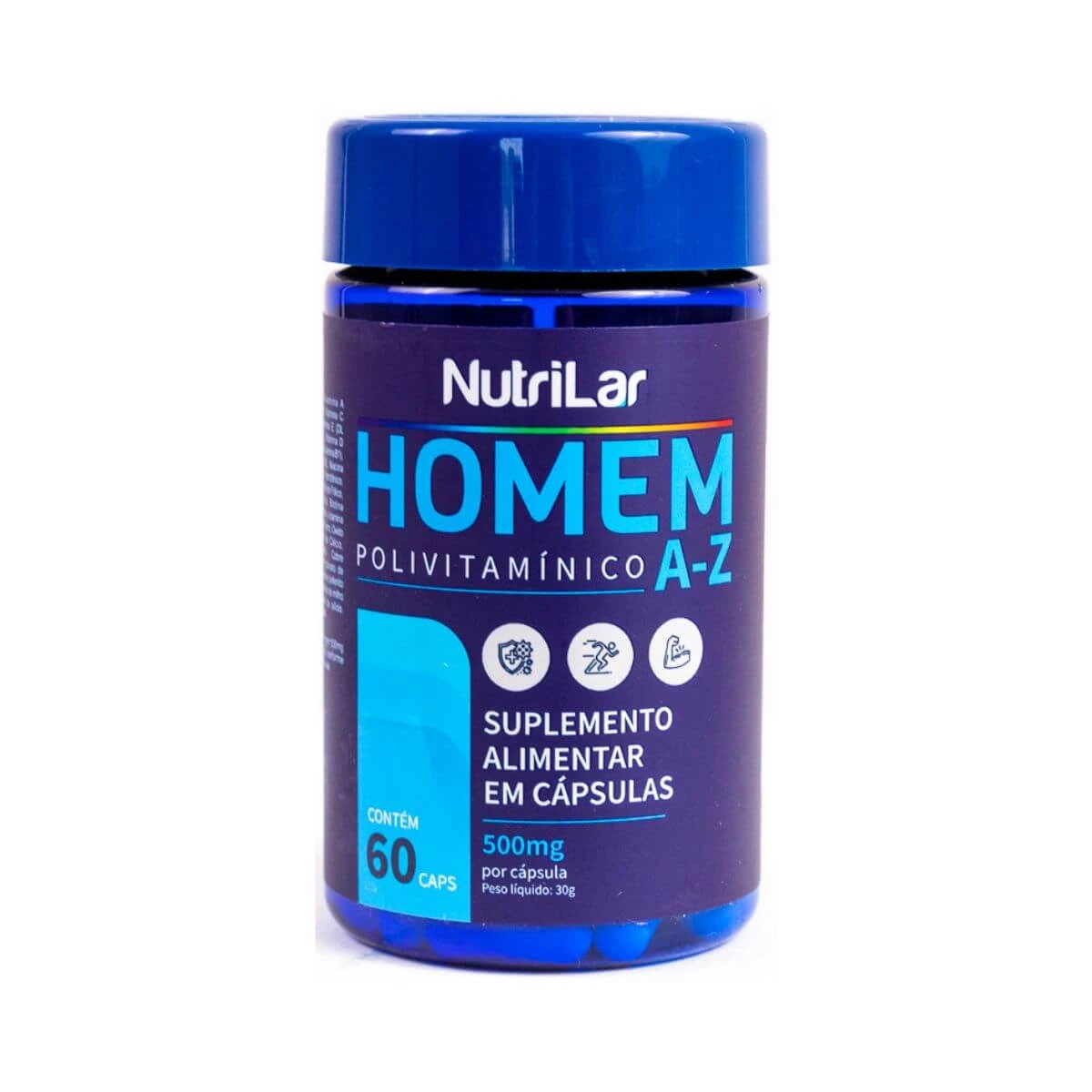 POLIVITAMÍNICO NUTRILAR HOMEM 60 CÁPSULAS - FARMALAR — Farmalar Drogarias | Farmácia Resyla