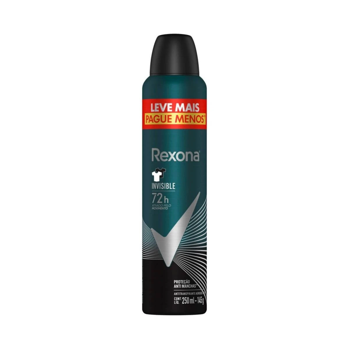 DESODORANTE ANTITRANSPIRANTE AEROSOL REXONA INVISIBLE MEN MASCULINO 250ML — Rexona | Farmácia Resyla