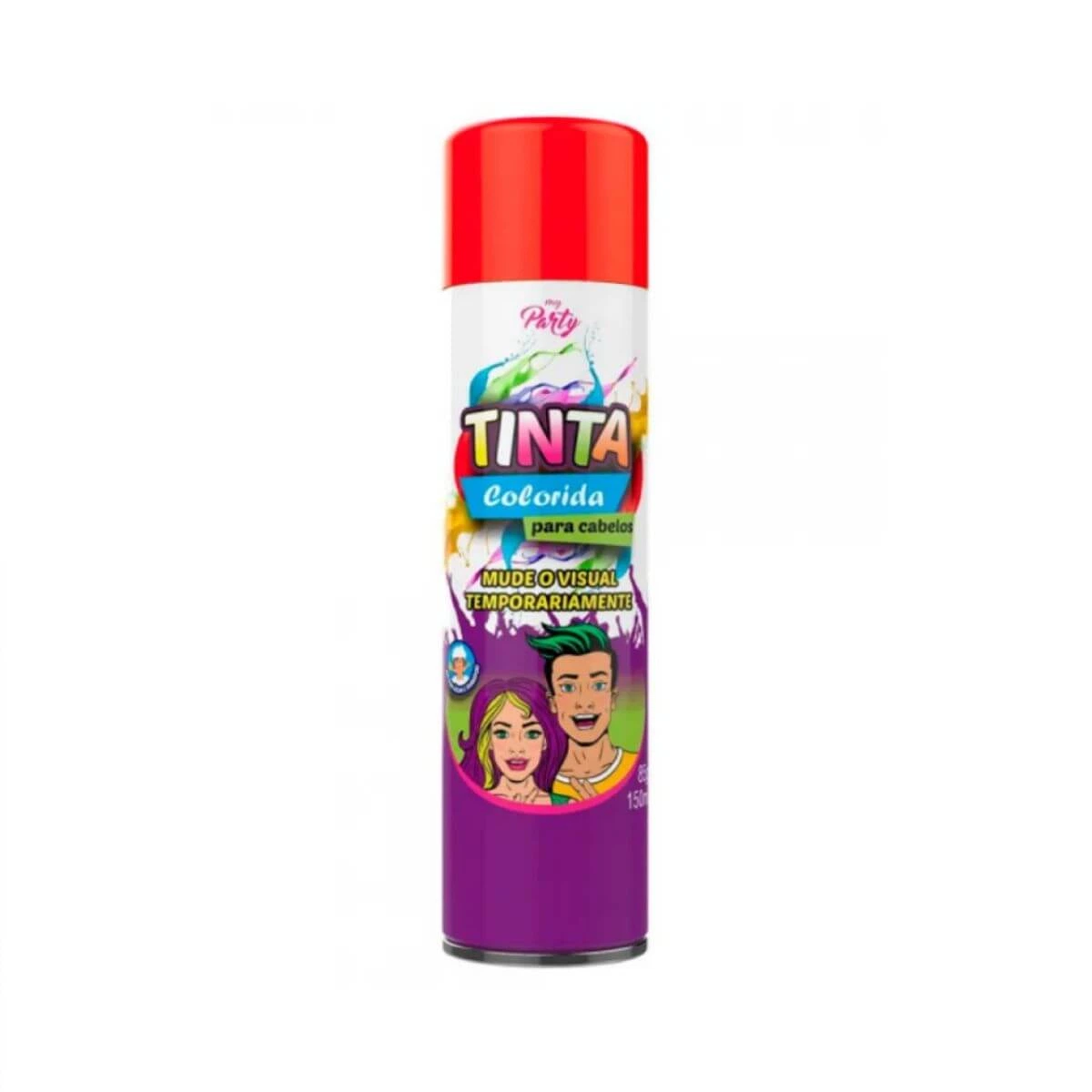 TINTA SPRAY PARA CABELO TEMPORÁRIA MY PARTY COR VERMELHA 150ML — My Party | Farmácia Resyla