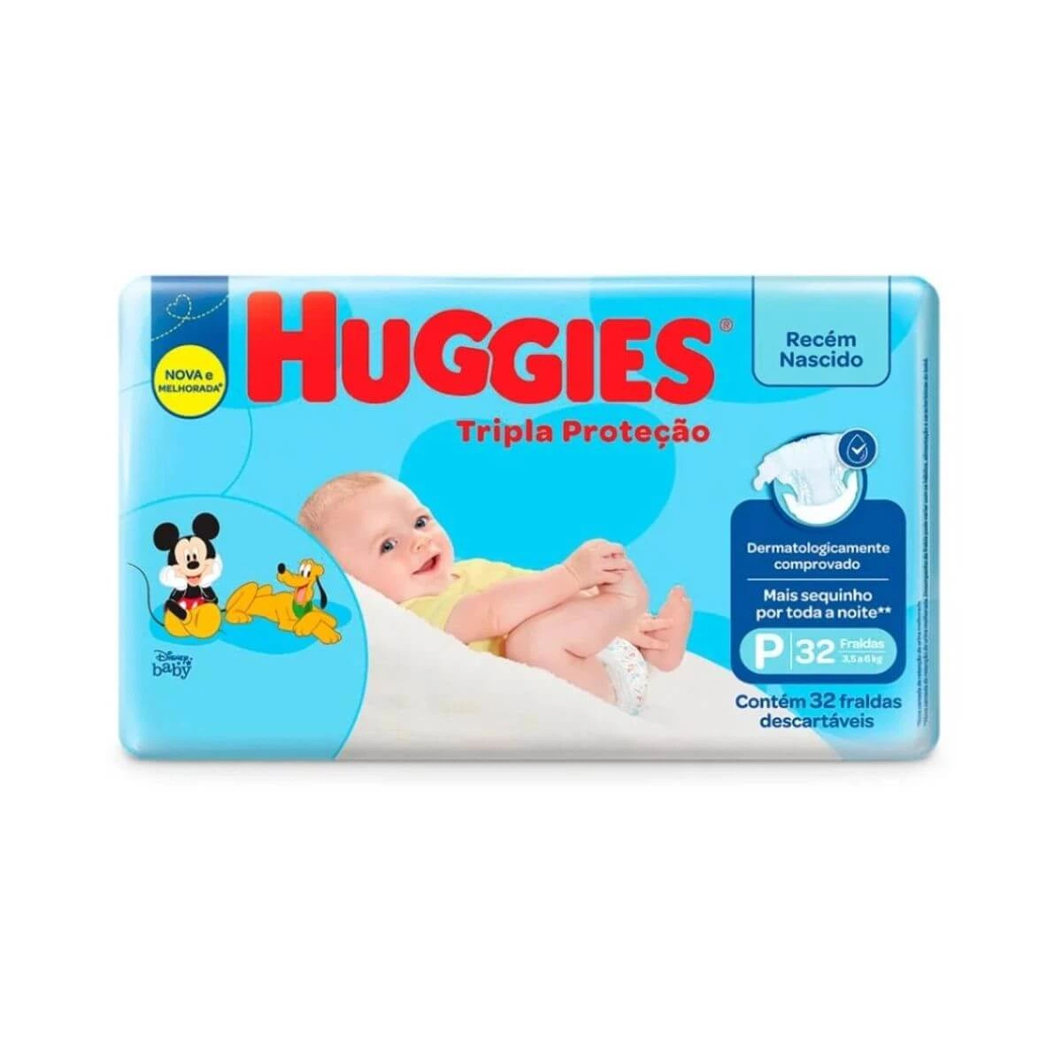 FRALDA HUGGIES TRIPLA PROTEÇÃO JUMBO P C/32UN — Huggies | Farmácia Resyla