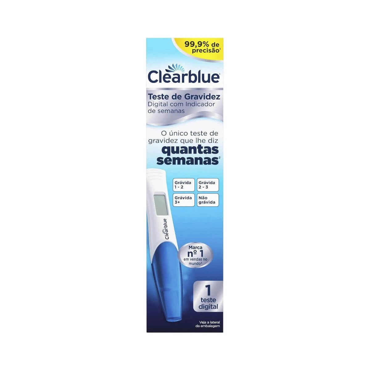 TESTE DE GRAVIDEZ CLEARBLUE DIGITAL COM INDICADOR DE SEMANAS 1 UNIDADE - PROCTER — Procter | Farmácia Resyla