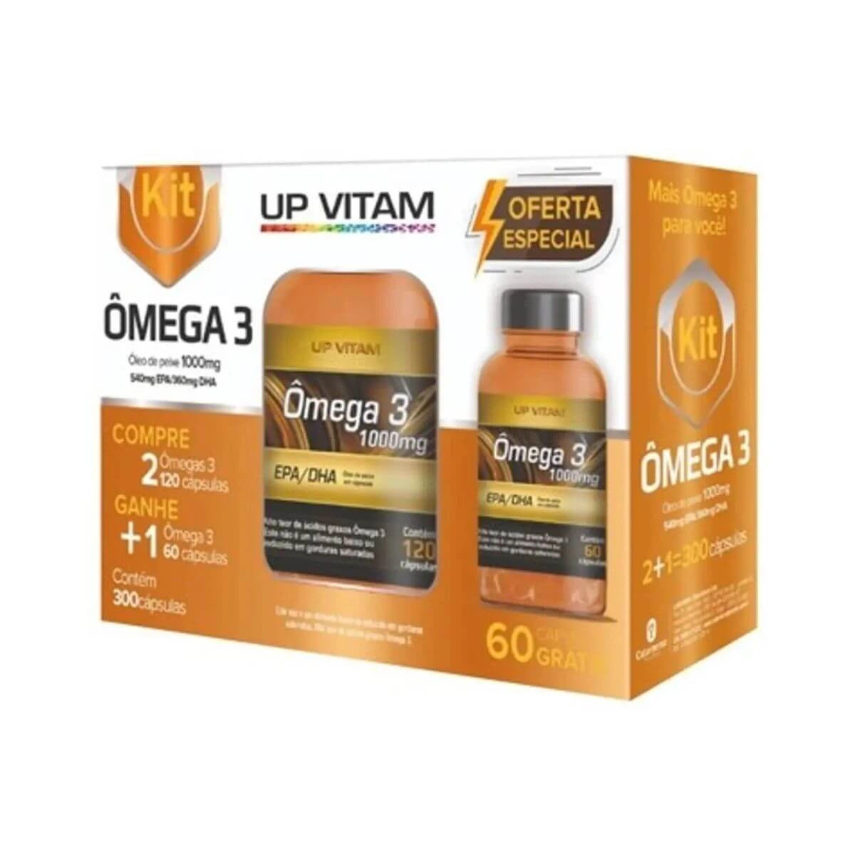 UP VITAM KIT ÔMEGA 3 1000MG 300 CÁPSULAS - CATARINENSE — Catarinense | Farmácia Resyla