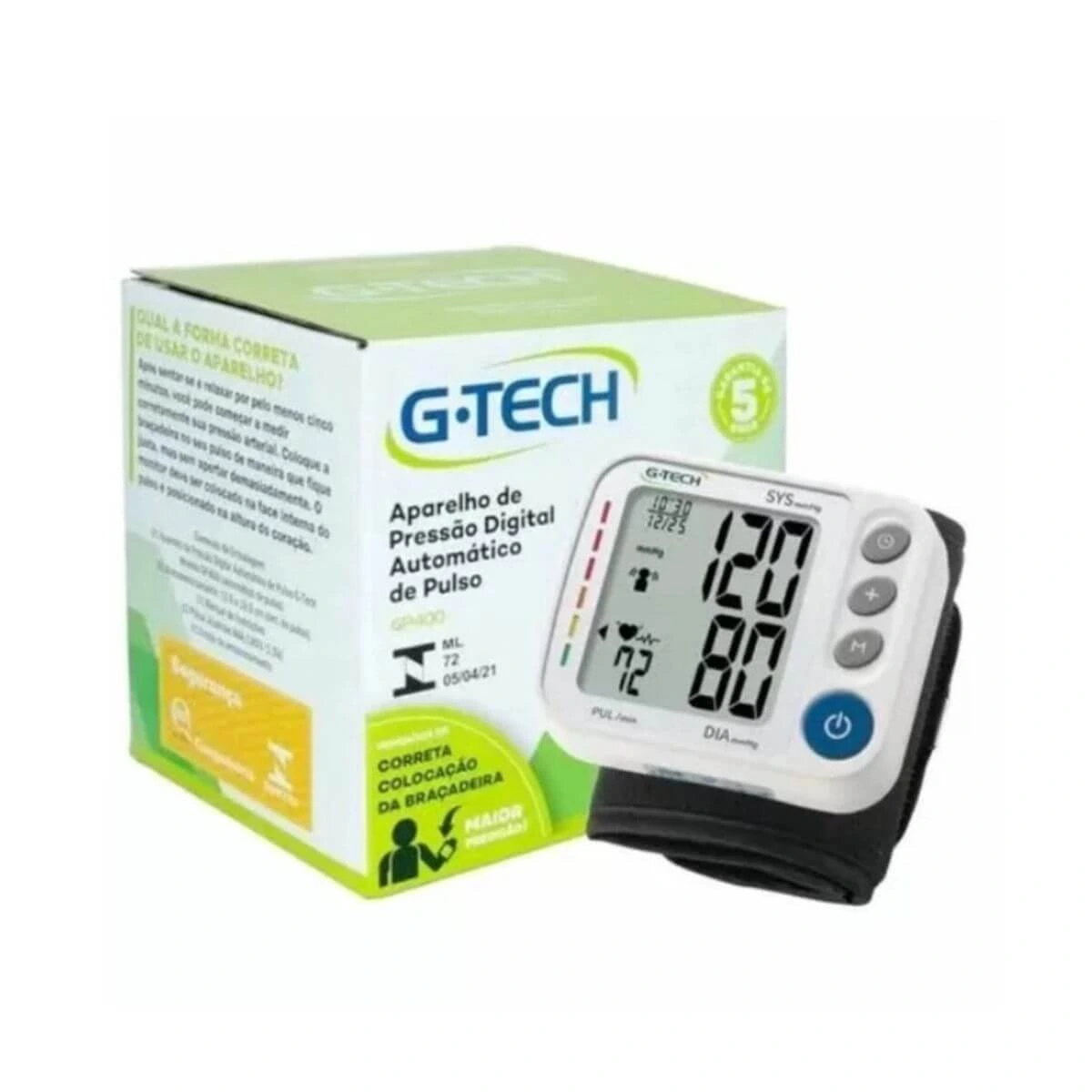 APARELHO DE PRESSÃO G-TECH DIGITAL AUTOMÁTICO PULSO GP400 — G-TECH | Farmácia Resyla