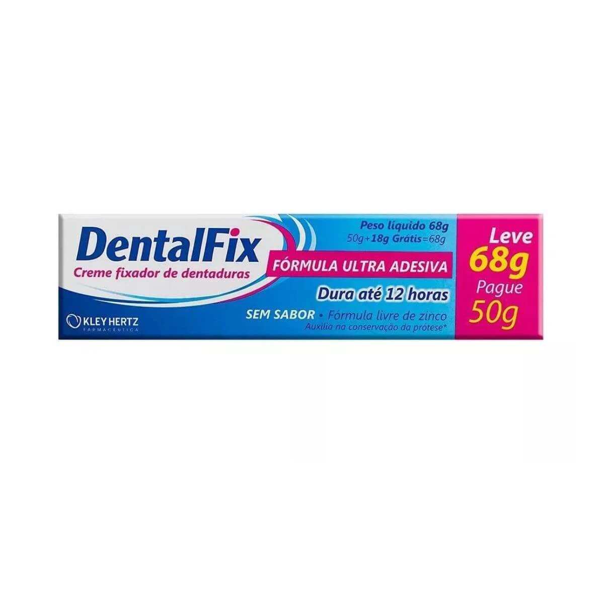 DENTALFIX CREME FIXADOR DE DENTADURA SEM SABOR 68G — Hertz | Farmácia Resyla