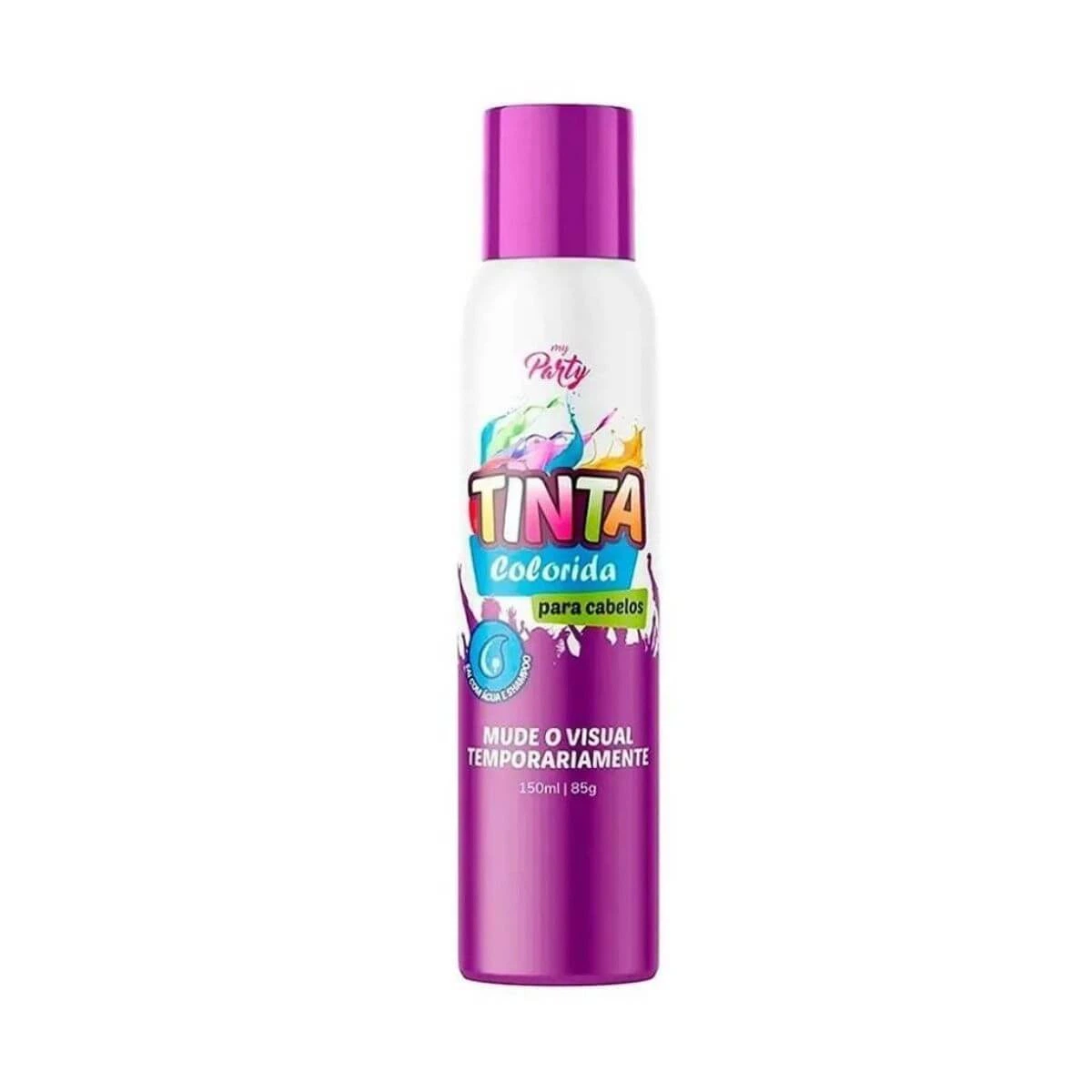 TINTA SPRAY PARA CABELO TEMPORÁRIA MY PARTY COR VIOLETA NEON 150ML — My Party | Farmácia Resyla