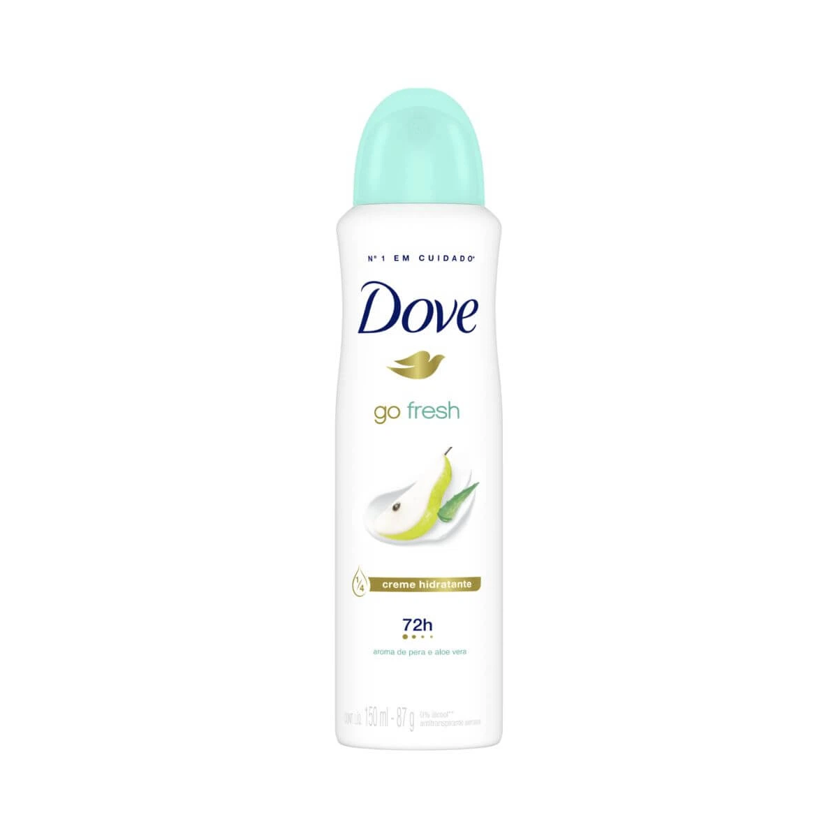 DESODORANTE ANTITRANSPIRANTE AEROSOL DOVE GO FRESH PÊRA E ALOE VERA FEMININO 150ML — Dove | Farmácia Resyla