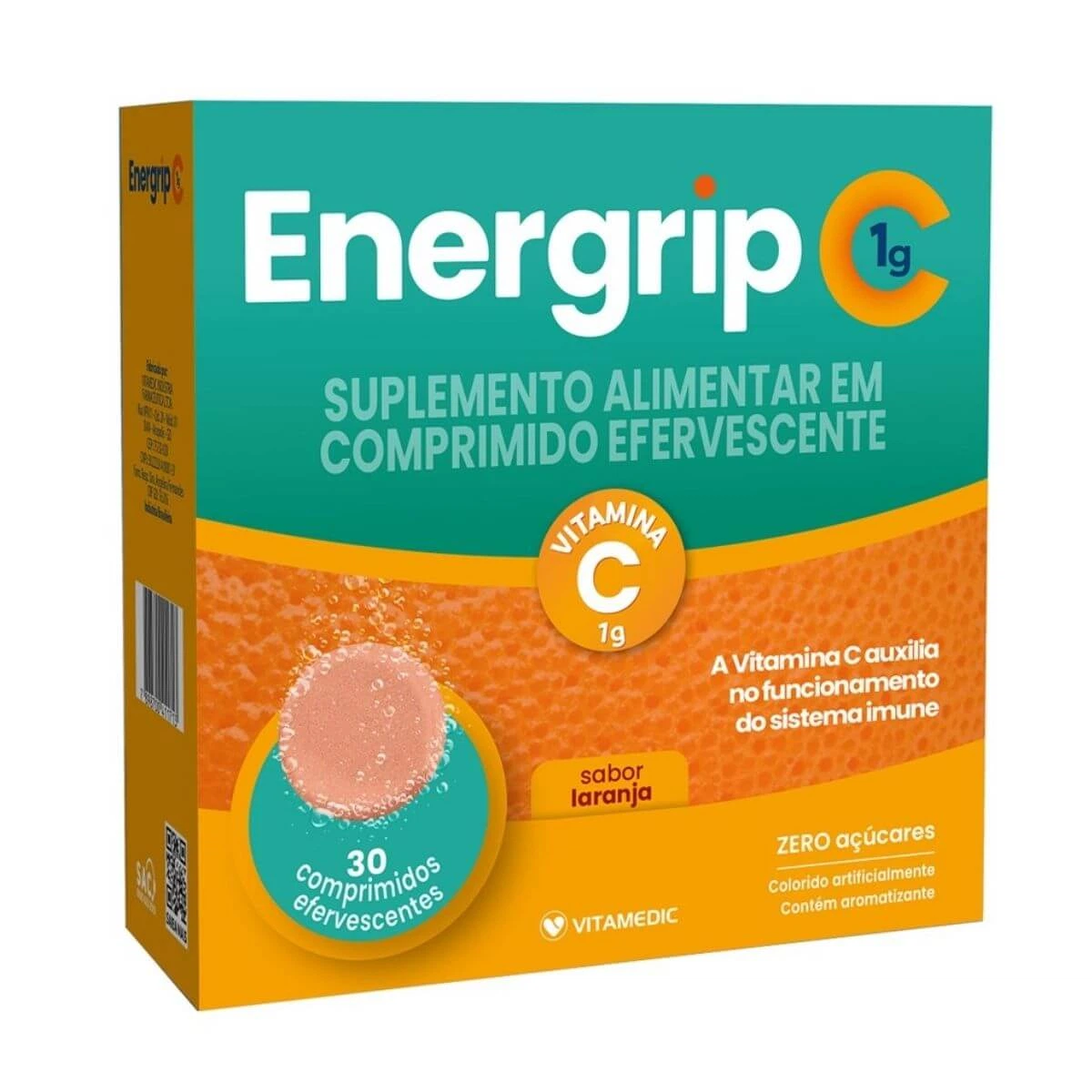 ENERGRIP C 1G 30CP EFERV - VITAMEDIC — Vitamedic | Farmácia Resyla