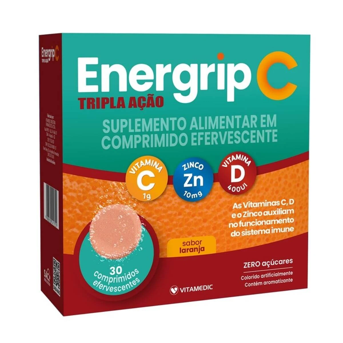 ENERGRIP C TRIPLA AÇÃO 30CP EFERV - VITAMEDIC — Vitamedic | Farmácia Resyla
