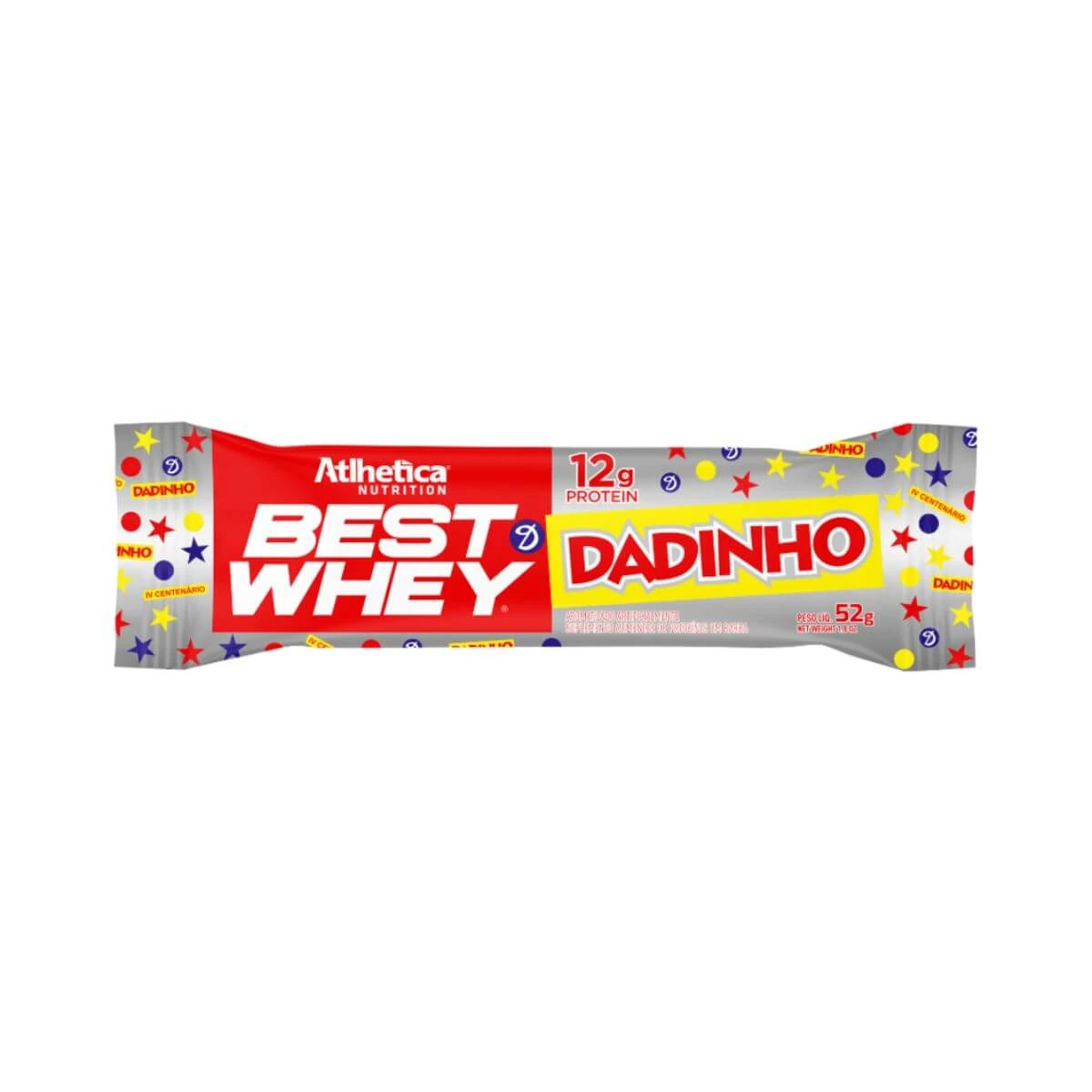 BARRA DE PROTEÍNA BEST WHEY DADINHO 12G DE PROTEÍNA ATLHETICA 52G — Atlhetica Nutrition | Farmácia Resyla